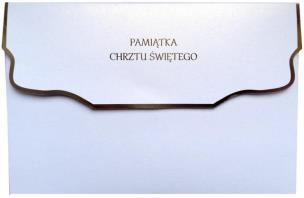 Opakowanie Książeczka welurowa Pamiątka Chrztu Świętego KW-01