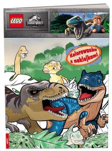Okładka książki Lego Jurassic World Kolorowanka z naklejkami NA-6202