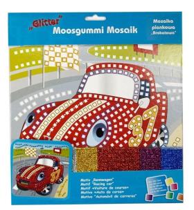Opakowanie Mozaika piankowa brokatowa Wyścigówka