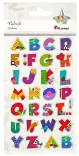 Opakowanie Naklejki wypukłe alfabet 28szt