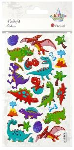 Opakowanie Naklejki wypukłe dinozaury 23szt