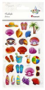 Opakowanie Naklejki wypukłe lato, plaża 25szt