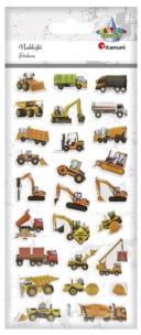 Opakowanie Naklejki wypukłe miękkie maszyny budowlane 26szt