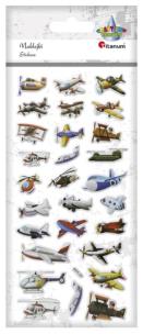 Opakowanie Naklejki wypukłe miękkie maszyny latające 28szt