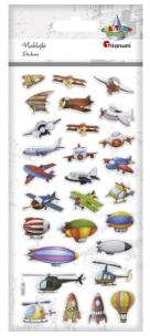 Opakowanie Naklejki wypukłe miękkie maszyny latające 28szt