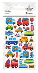 Opakowanie Naklejki wypukłe pojazdy, znaki drogowe 28szt