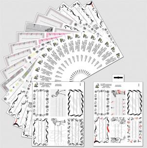 Opakowanie Nalepki na zeszyt Monochrome 3szt