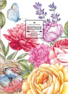 Opakowanie Notatnik ozdobny 145x197/120K kratka TW Piwonie