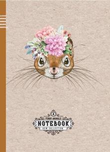 Opakowanie Notatnik ozdobny 145x197/64K kratka TW Wiewiórka
