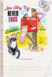 Opakowanie Notatnik ozdobny 145x197/80K kratka TW Kot