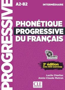 Okładka książki Phonetique progressive du francais intermediaire 2ed A2-B2 podręcznik do nauki fonetyki języka franc