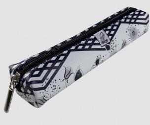 Opakowanie Piórnik mini prostokąt Orientalne kwiaty w pasach