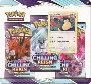 Opakowanie Pokemon TCG: 6.0 Sword&Shild Shiled Chilling Reign Three-Booster Blister Eevee