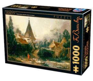 Opakowanie Puzzle 1000 Francois Boucher,Krajobraz z wioską
