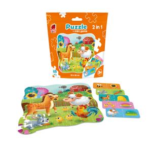 Puzzle 49 saszetka Farma + mini gra RK1140-05. Wydawca: Roter Kafer. Multiszop.pl Opakowanie Puzzle 49 saszetka Farma + mini gra RK1140-05