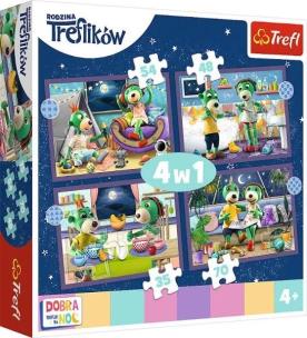 Opakowanie Puzzle 4w1 Trefliki przed snem Dobranoc, Trefliki na noc 34399