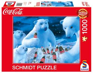 Puzzle PQ 1000 Coca-Cola Niedźwiedzie polarne G3. Wydawca: Schmidt. Multiszop.pl Opakowanie Puzzle PQ 1000 Coca-Cola Niedźwiedzie polarne G3