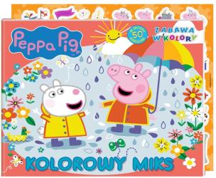 Okładka książki Świnka Peppa. Zabawa w kolory. Kolorowy miks