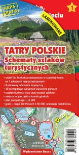 Okładka książki Tatry Polskie. Schematy szlaków turystycznych wyd. laminowane wyd. 3