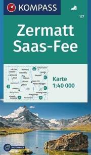 Okładka książki Zermatt Saas-Fee 1:40 000 Kompass