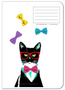 Opakowanie Zeszyt A4/60K kratka PP Fun Cat (4szt) NARCISSUS