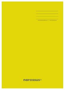 Opakowanie Zeszyt A5/32K kratka PP Yellow (4szt) NARCISSUS