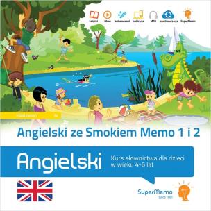Okładka książki Angielski ze Smokiem Memo cz.1-2 Kurs słownictwa