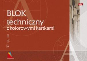 Opakowanie Blok techniczny z kolorowymi kartkami A3 10 kartek PAKIET 10 sztuk