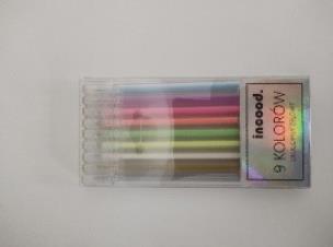 Opakowanie CIENKOPISY PASTELOWE 9 KOLORÓW, DISPLAY 16 KPL.