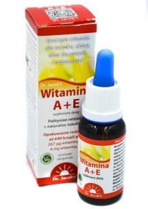 Dr. Jacob's Witamina A+E 20ml. Producent: Dr. Jacob's. Multiszop.pl Zdjęcie produktu Dr. Jacob's Witamina A+E 20ml
