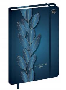 Opakowanie Kalendarz 2022 książkowy A5/384K Met Blue Leaf
