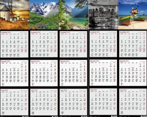 Opakowanie Kalendarz 2022 KTK Trójdzielny Kwadratowy MIX