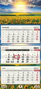 Opakowanie Kalendarz 2022 trójdzielny Słoneczniki