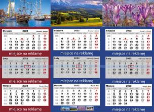Opakowanie Kalendarz 2022 Trójdzielny z główką LUX mix PP