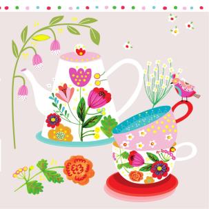 Okładka książki Karnet KW TŁ Filiżanki