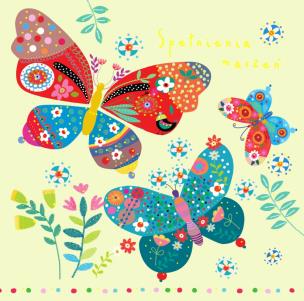 Okładka książki Karnet KW TŁ Motyle