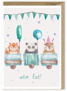 Opakowanie Kartka urodzinowa Roczek Zwierzaki K116