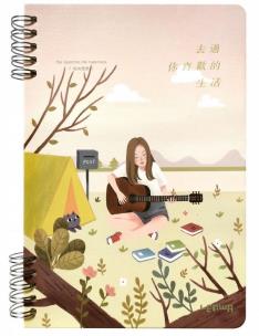 Opakowanie Kołonotes A5/80K Dziewczyna z gitarą