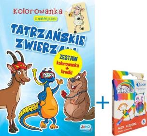 Opakowanie Kolorowanka... Tatrzańskie zwierzaki + kredki