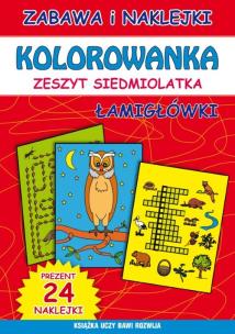 Kolorowanka zeszyt siedmiolatka. Autor: Guzowska Beata, Bindek Marta. Multiszop.pl Okładka książki Kolorowanka zeszyt siedmiolatka