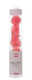 Opakowanie Komplet kości RPG brzoskwiniowe Gęsty Rdzeń REBEL