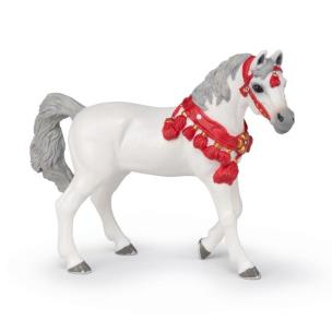 Opakowanie Koń arabski w stroju na paradę biały