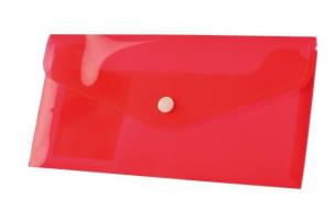 Opakowanie Koperta DL PP na zatrzask czerw. (12szt.) BT612-C