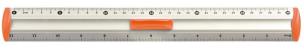 Okładka książki Linijka aluminiowa Tetis 30 cm pomarańczowa (BL040-PC)