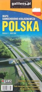 Okładka książki Mapa samochodowa - Polska 1:650 000