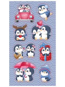 Opakowanie Naklejki Pingwiny