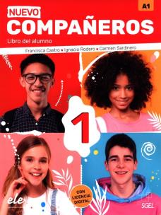 Nuevo Compañeros 1 Libro del alumno. Autor: Castro Viúdez Francisca, Díez Ignacio Rodero, Sardinero Francos Carmen. Multiszop.pl Okładka książki Nuevo Compañeros 1 Libro del alumno