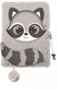 Opakowanie Pamiętnik z kłódką 3D włochacz A5 96k RACCOON