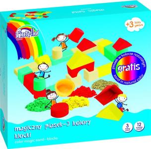 Opakowanie Piasek magiczny kolorowy 600g+100g Klocki FIORELLO