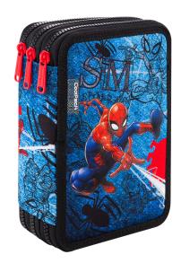 Opakowanie Piórnik Coolpack  potrójny z wyposażeniem JUMPER 3 SPIDERMAN DENIM